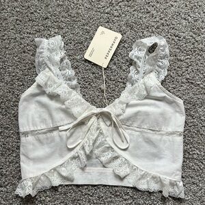 NWT Pepper Mayo white Layla lace cami top